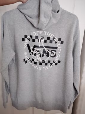Vans Men's Gray 'Off The Wall' Graphic Hoodie